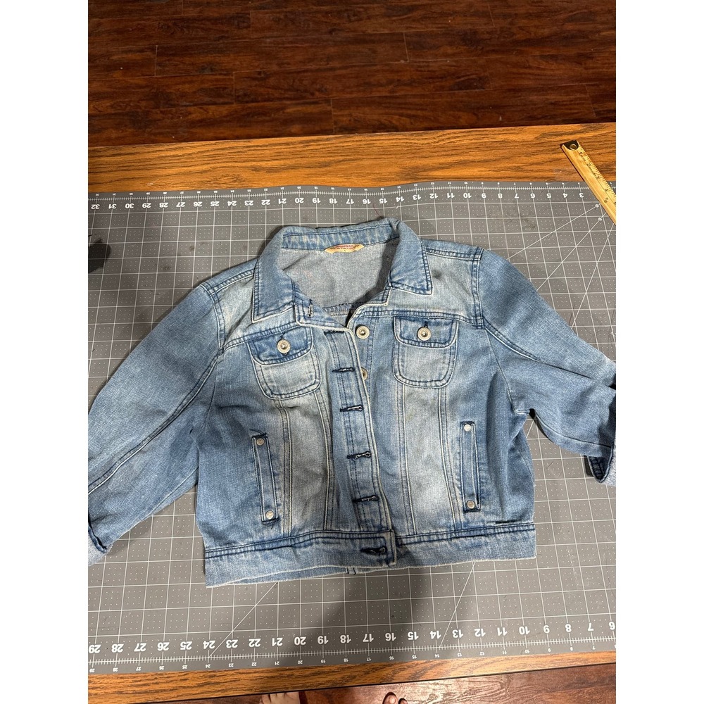 Highway Jeans Button Up Long Sleeve Casual Denim Jacket‎ Girls Size L